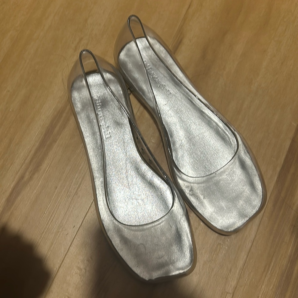 Jeffery Campbell clear jelly flats, 9